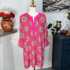 Crown & Ivy Pink Patterned Dress